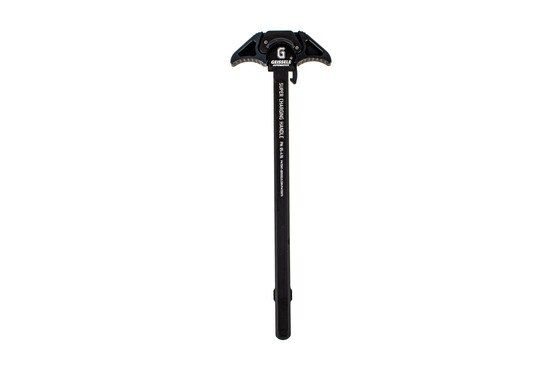 The Geissele 7.62 super charging handle black features ambidextrous latches